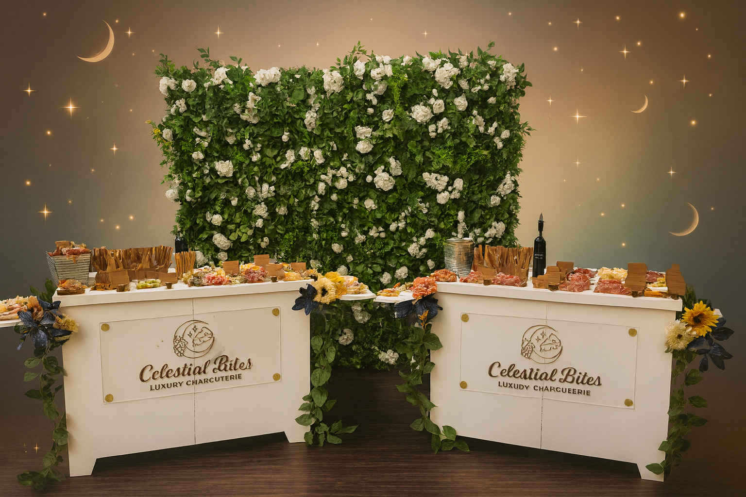 Celestial Bites Luxury Charcuterie Cart